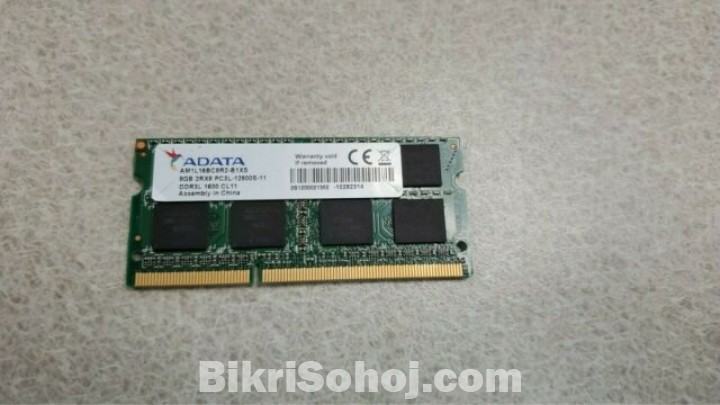 New Adata 8GB DDR3L 1600 Mhz Laptop RAM